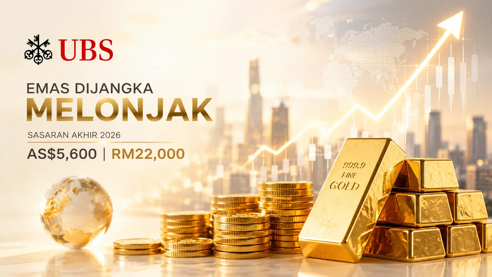 Emas dijangka cecah RM22,000 - perancangan hibah emas Malaysia